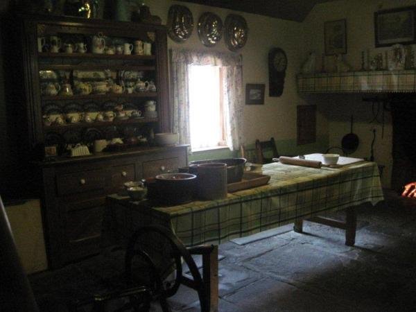 interior of irish cottage at Bunratty Folk Park